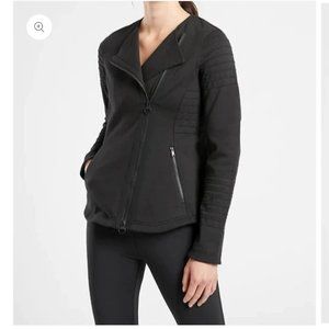 Athleta Women's Small Black Fleece Moto Jacket